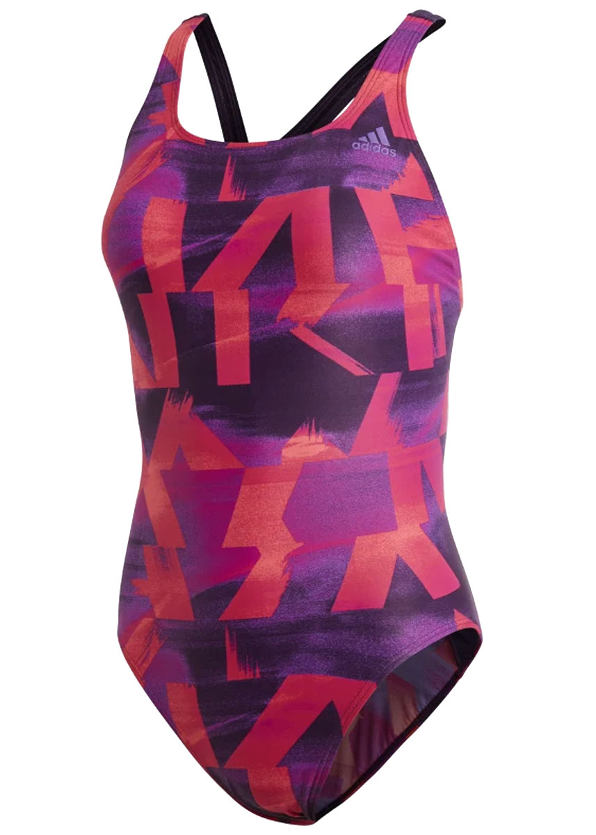 Adidas Girl's Athly X Graphic Swimsuit - Purple - Image 2