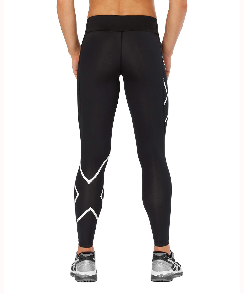 2XU Women's Bonded Mid-Rise Tights - Black/Galaxy White - Image 4
