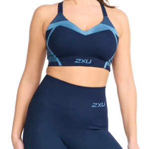 2XU Women's Motion Tech Bra -Midnight / Lake Blue