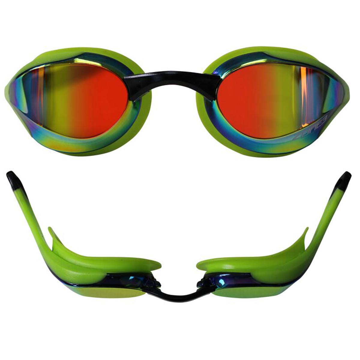 Zone3 Volaire Streamline Racing Goggles Mirror Revo Lens - Green / Black - Image 2