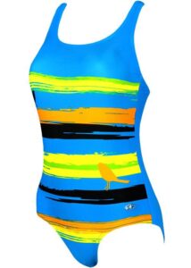 Yingfa 1377-2 Stripe Swimsuit Blue/Yellow