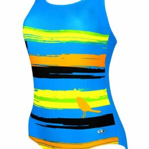 Yingfa 1377-2 Stripe Swimsuit Blue/Yellow