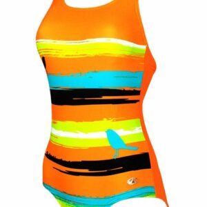 Yingfa Girls 1377-1 Stripe Swimsuit