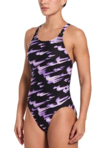Nike HydraStrong Asteroid Swoosh Fastback One Piece Swimsuit - Bright Violet