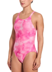 Nike HydraStrong Aquatic Awe Fastback One Piece Swimsuit - Pink Foam