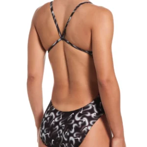 Nike HydraStrong Cutout One Piece Swimsuit – Black