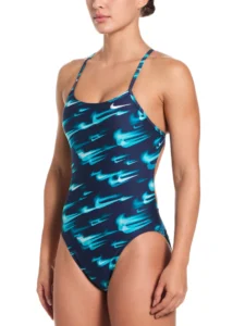 Nike HydraStrong Cutout One Piece Swimsuit - Green Abyss