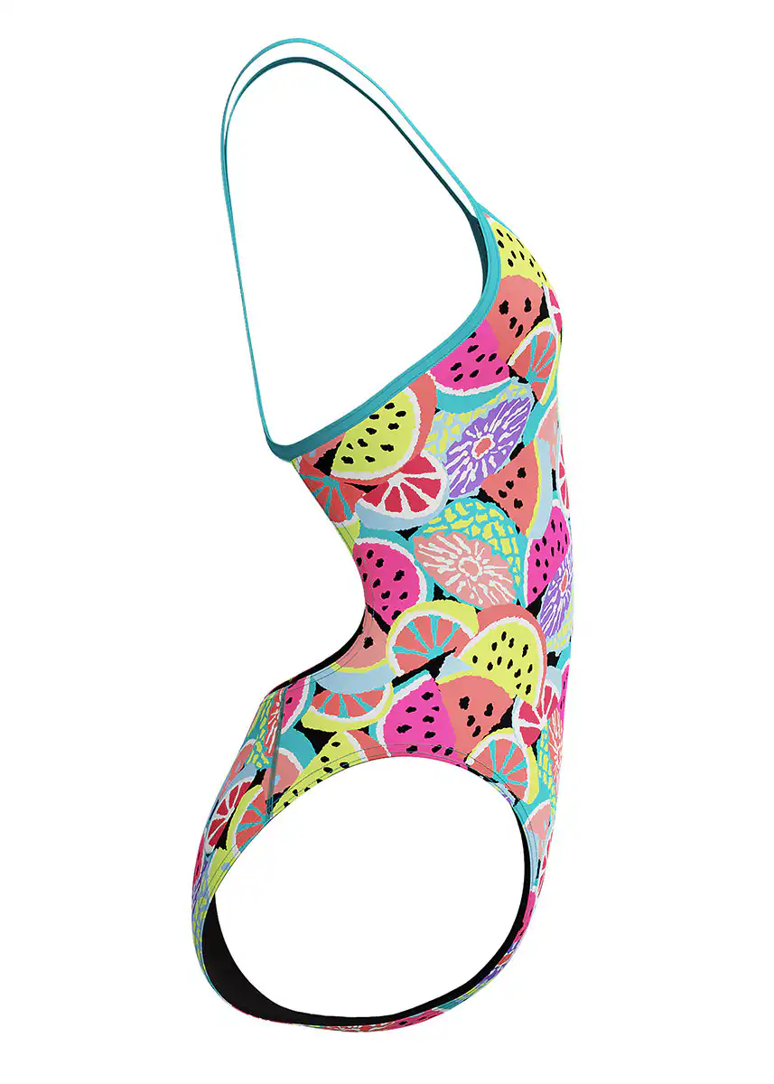 Speedo Women's Printed Turnback Swimsuit - Green - Image 5