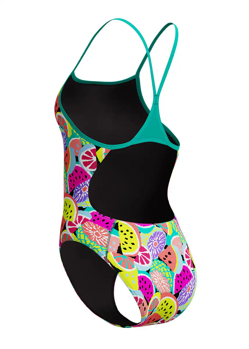Speedo Women's Printed Turnback Swimsuit - Green - Image 6