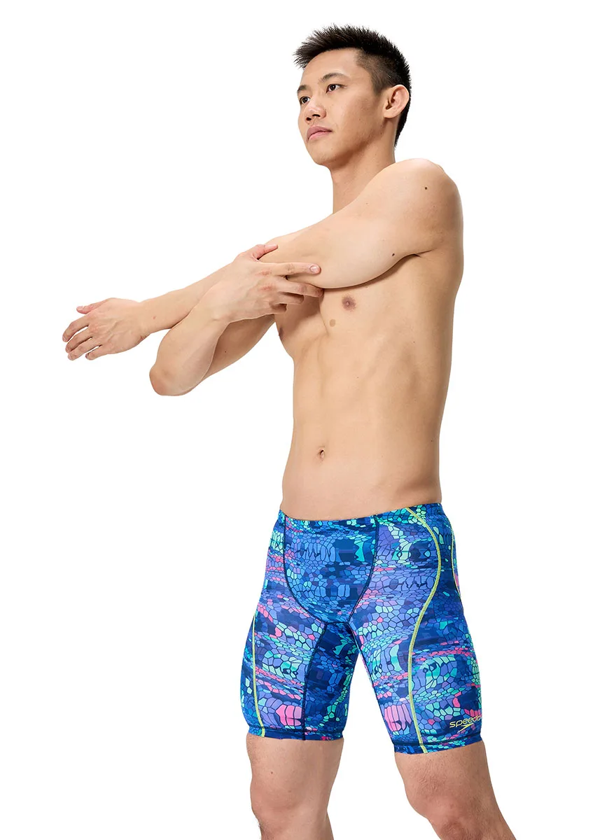 Speedo Fastskin Hyperspark Printed Jammer - Blue / Pink - Image 4