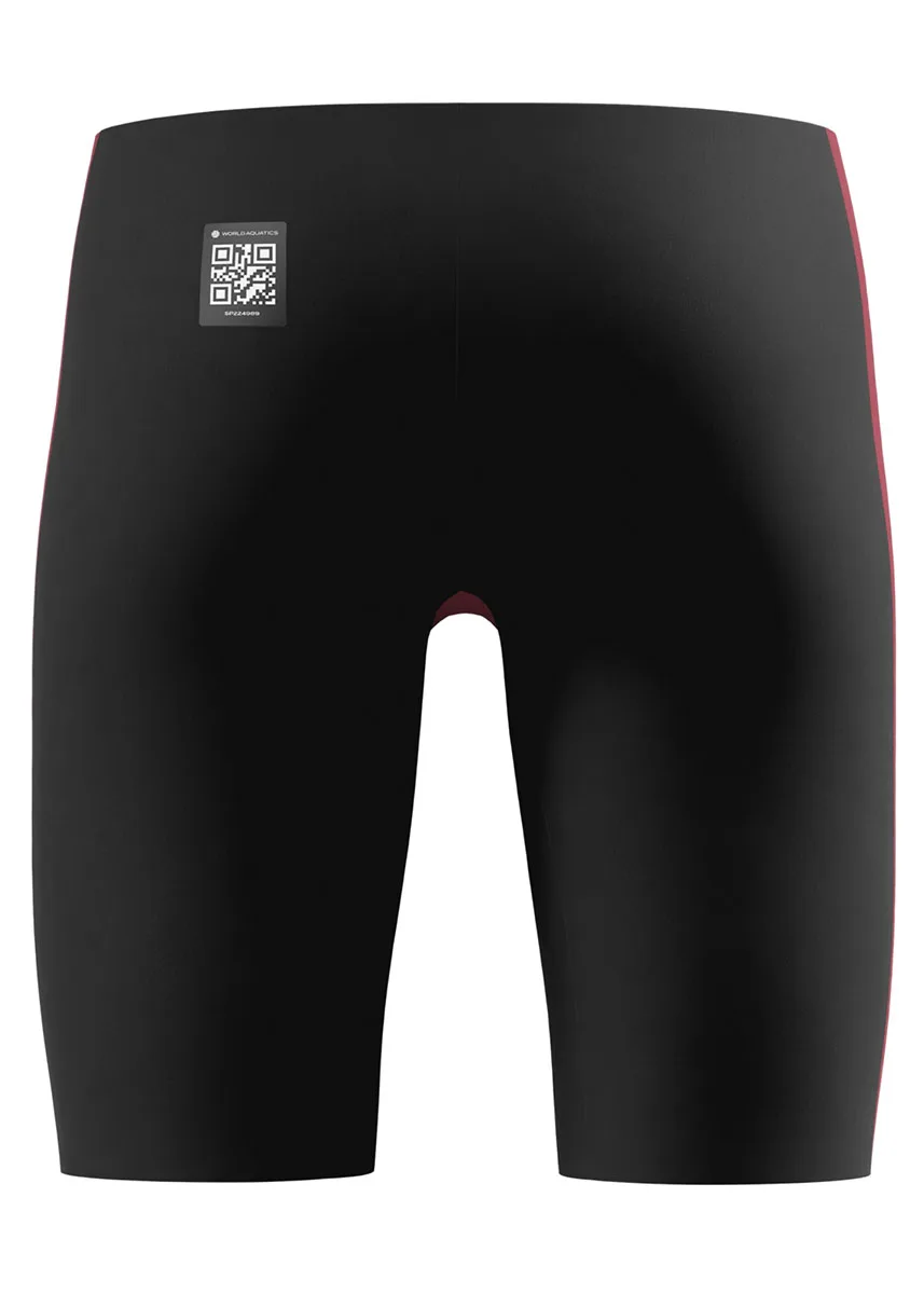 Speedo Boys Fastskin Junior Endurance+ Max High Waisted Jammer - Black/Red - Image 3
