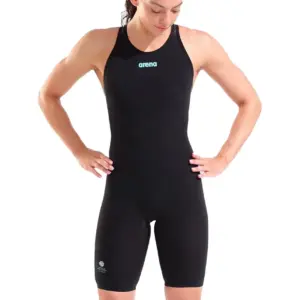 Arena Powerskin Air3 Openback Kneesuit - Black / Teal