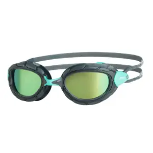 Zoggs Predator Flex Titanium Reactor Goggles - Grey/Turquoise