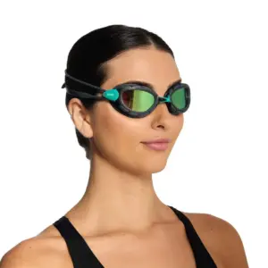 Zoggs Predator Flex Titanium Reactor Goggles – Grey/Turquoise