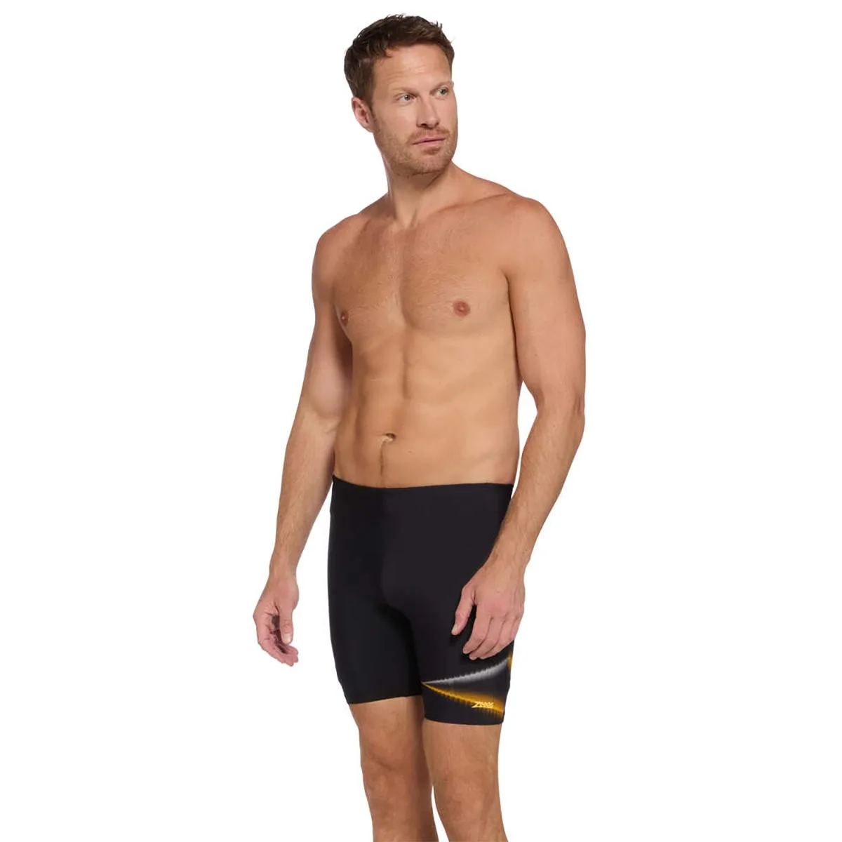 Zoggs Men's Oblique Mid Jammer - Image 4