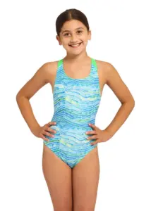 Zoggs Girls Fishdom Flyback Swimsuit