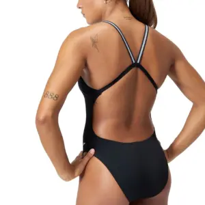 Speedo Women’s V Class Active Back Swimsuit – Black / Grey