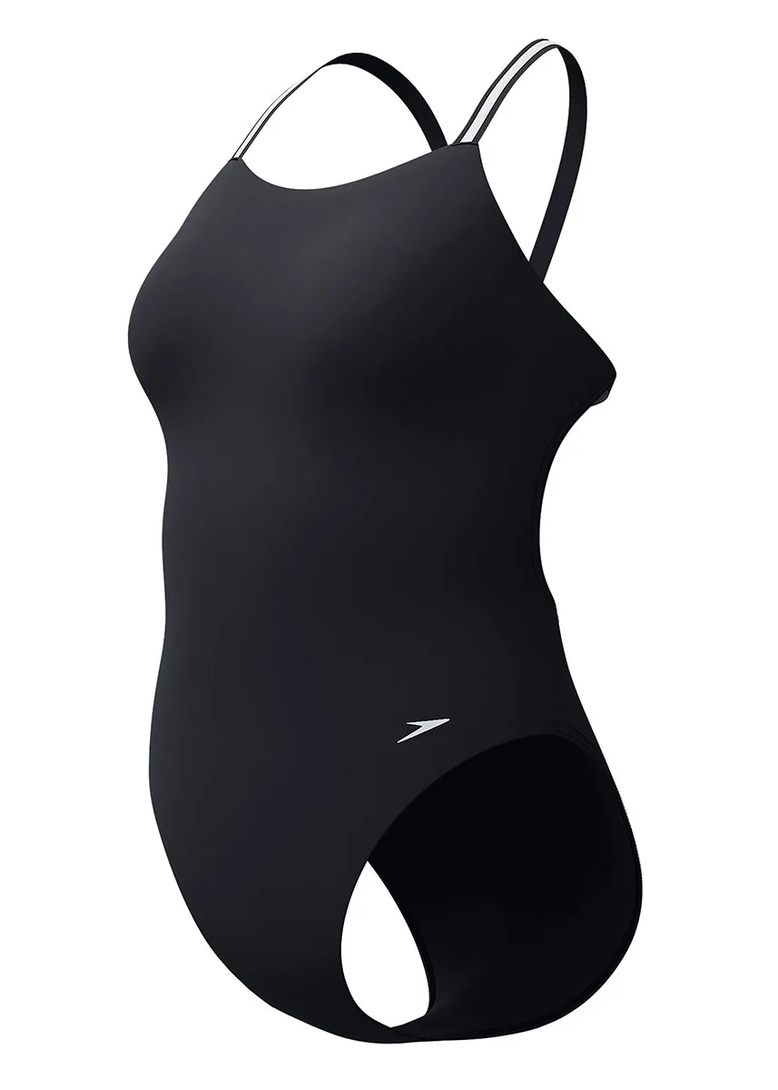 Speedo Women's V Class Active Back Swimsuit - Black / Grey - Image 7