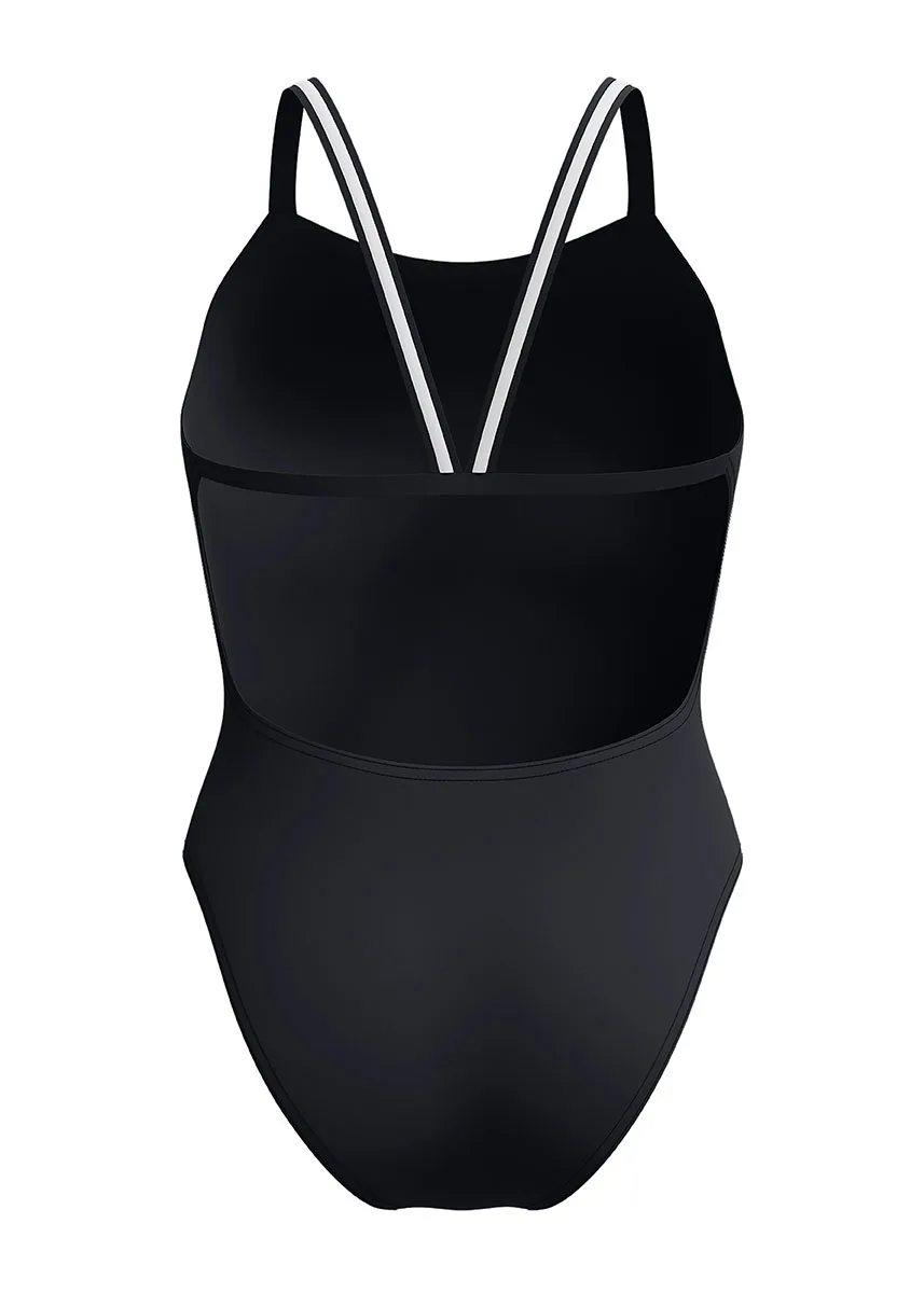 Speedo Women's V Class Active Back Swimsuit - Black / Grey - Image 6