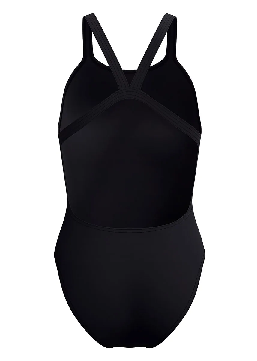 Speedo Women's Solid Leaderback Swimsuit - Black - Image 4