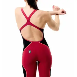Speedo Fastskin LZR Pure Intent 2.0 Openback Kneeskin – Red / Black