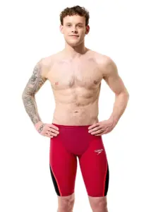 Speedo Fastskin LZR Pure Intent 2.0 High Waisted Jammer - Red / Black