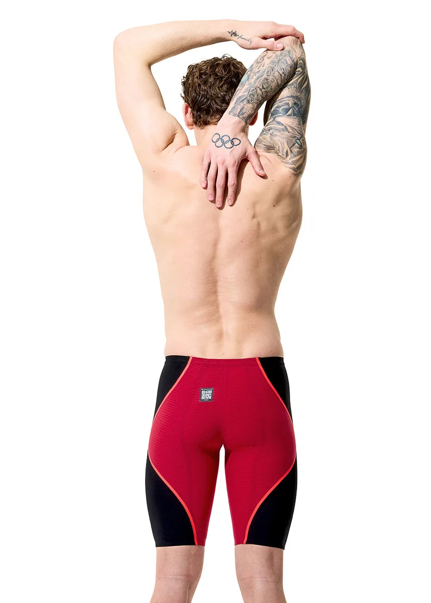 Speedo Fastskin LZR Pure Intent 2.0 High Waisted Jammer - Red / Black - Image 3