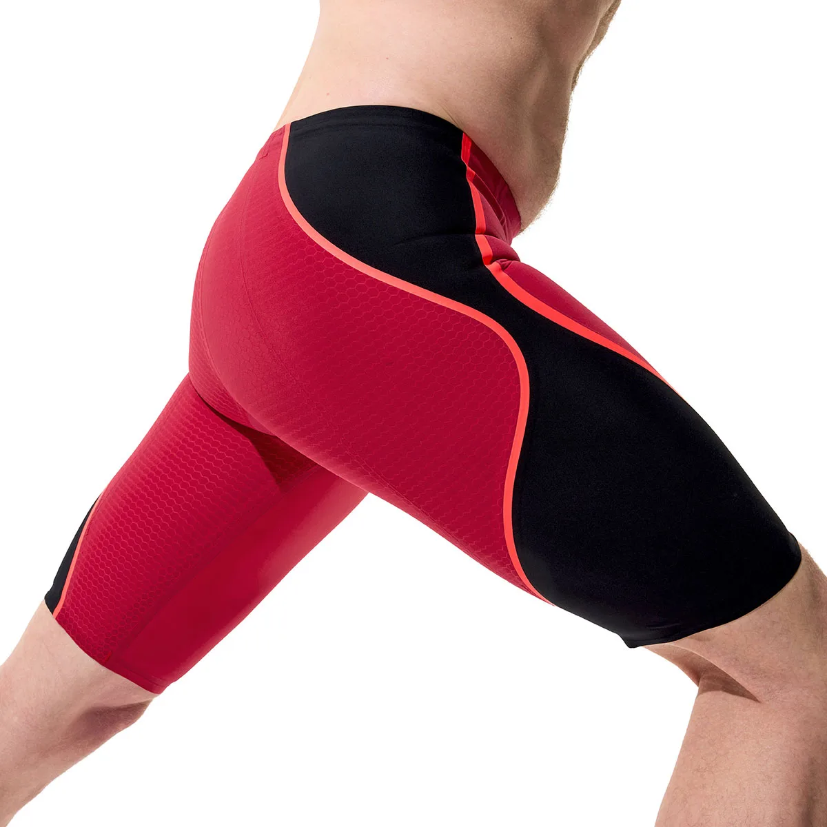Speedo Fastskin LZR Pure Intent 2.0 High Waisted Jammer - Red / Black - Image 4