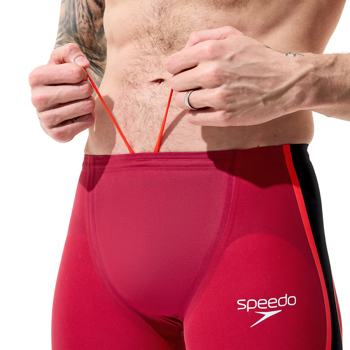 Speedo Fastskin LZR Pure Intent 2.0 High Waisted Jammer - Red / Black - Image 6