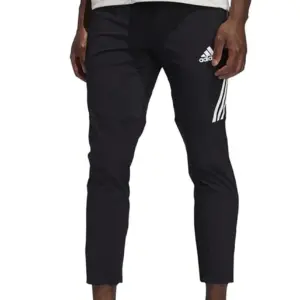 Adidas Men's Aero 3 Stripe Trackpants - Black/ White