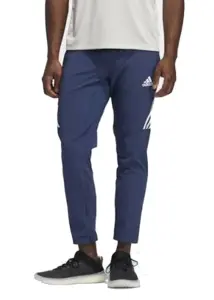 Adidas Men's Aero 3 Stripe Trackpants - Navy Blue