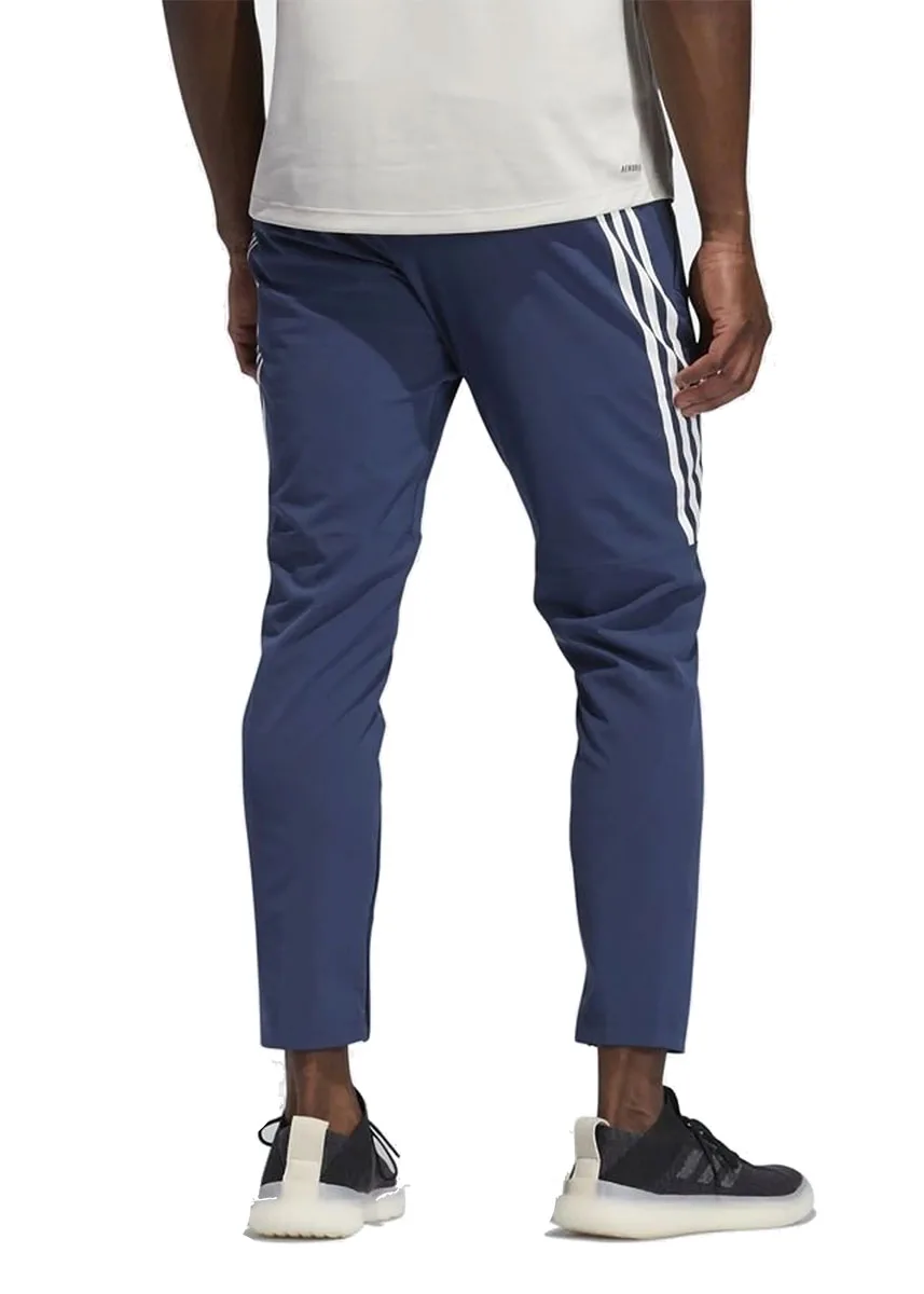 Adidas Men's Aero 3 Stripe Trackpants - Navy Blue