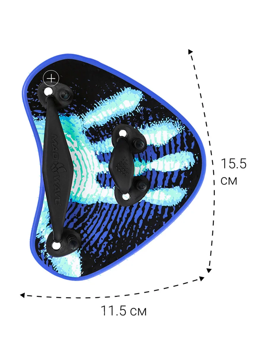 Mad Wave Finger Fun II Paddles - Blue - Image 3