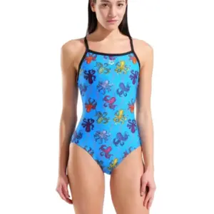 Arena Octopus Lightdrop Back Swimsuit - Turquoise / Multi / Black