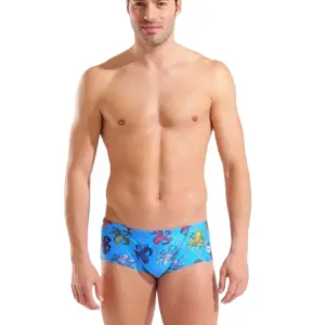 Arena Octopus Low Waist Swim Shorts - Turquoise / Multi