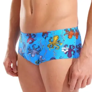 Arena Octopus Low Waist Swim Shorts - Turquoise / Multi