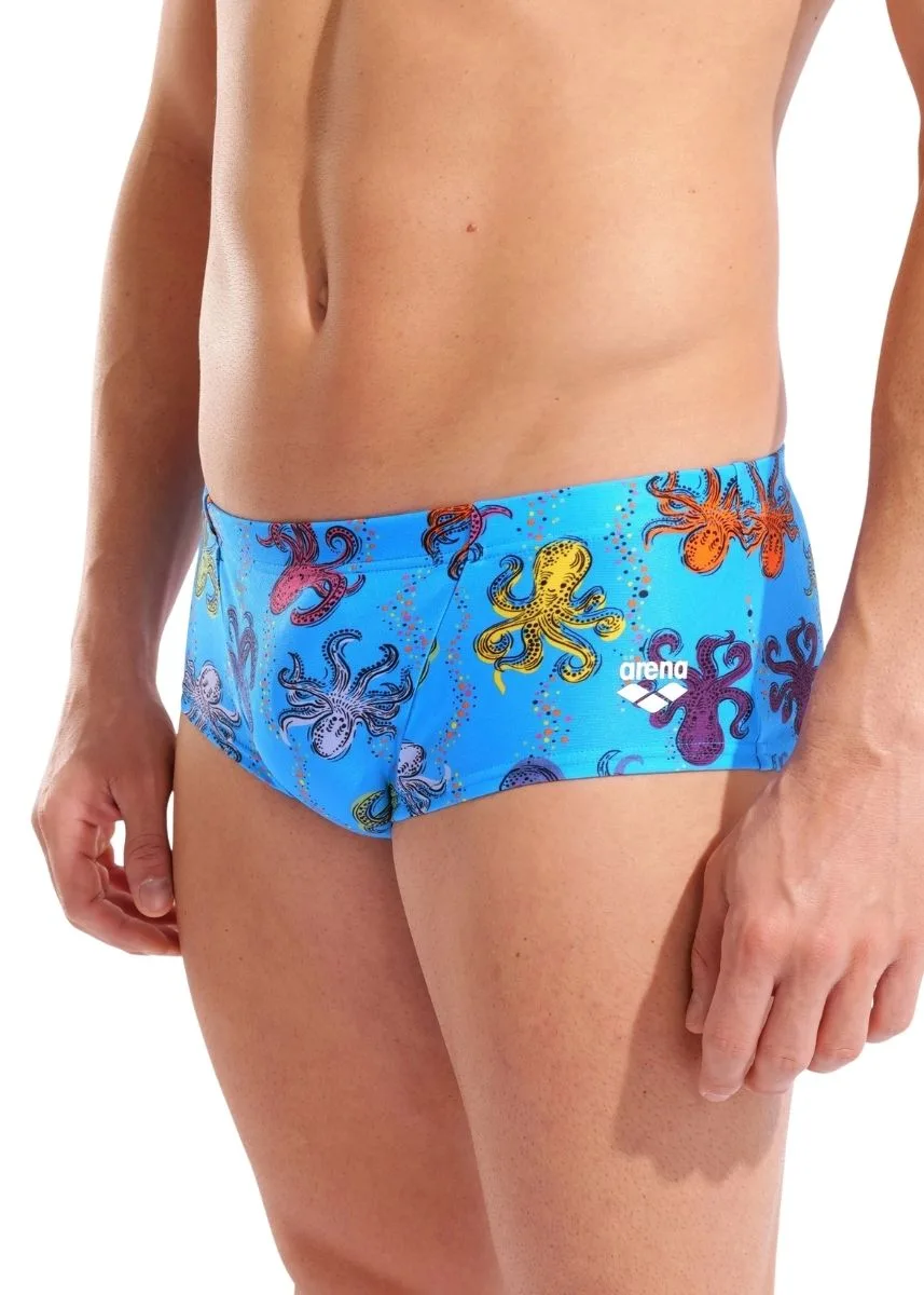 Arena Octopus Low Waist Swim Shorts - Turquoise / Multi - Image 4
