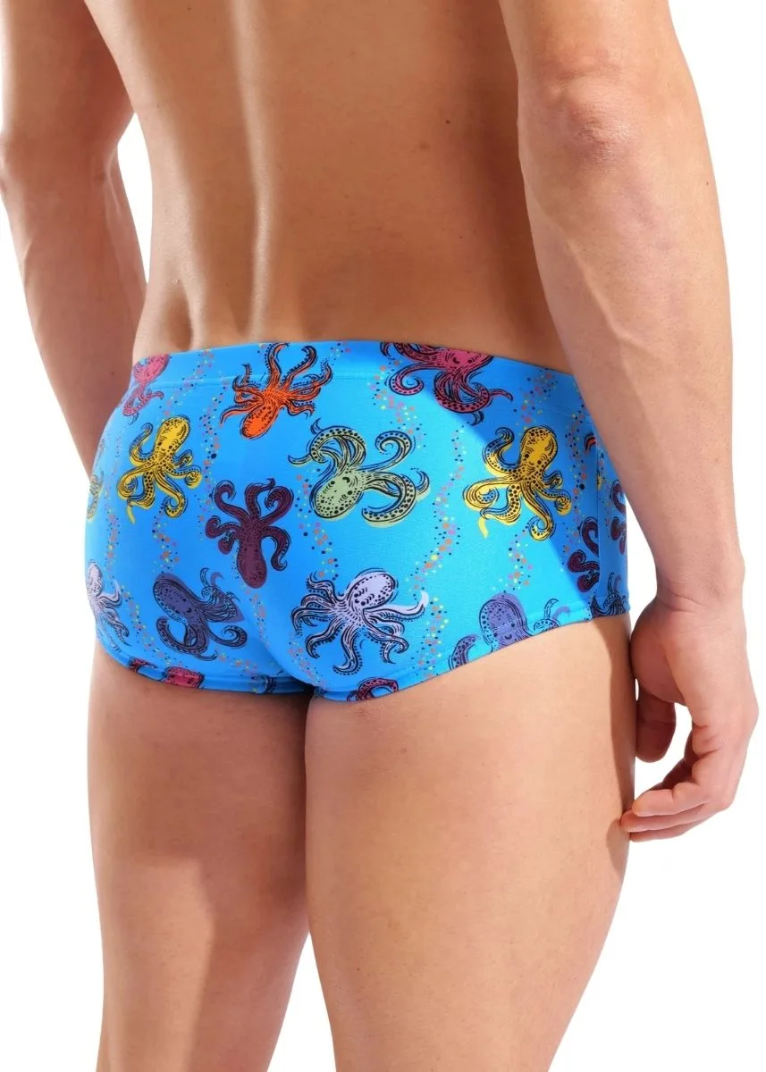 Arena Octopus Low Waist Swim Shorts - Turquoise / Multi - Image 5