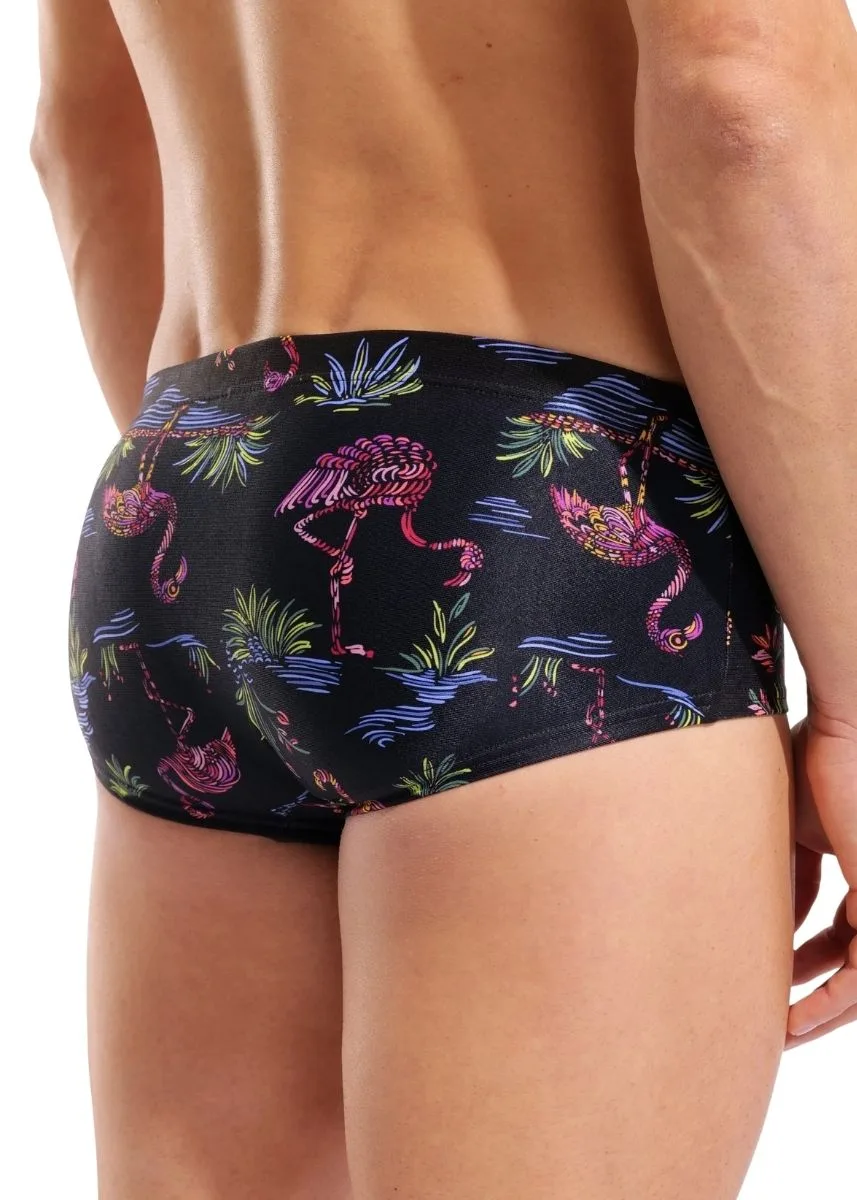 Arena Flamingo Low Waist Swim Shorts - Black / Multi