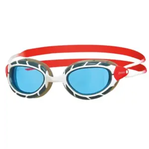 Zoggs Small Predator Goggles - White / Red / Tint - Blue