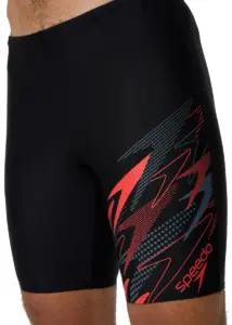 Speedo Medley Logo Jammer - Black / Red