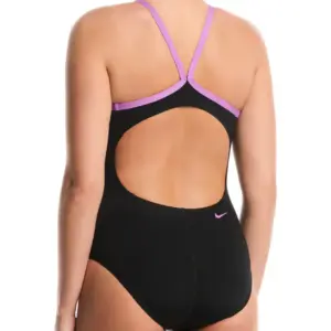 Nike Women’s Hydrastrong Logo Graphic Racerback Swimsuit – Jet Black