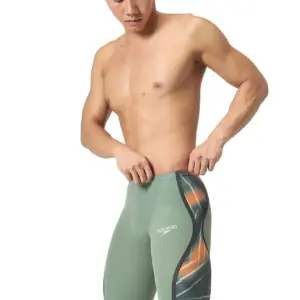 Speedo Fastskin LZR Pure Intent 2.0 High Waisted Jammer - Green / Orange