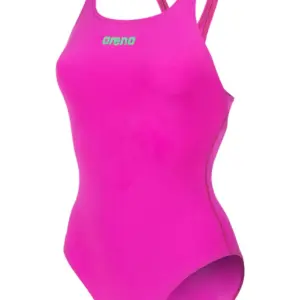 Arena Team Swim Pro Solid Swimsuit - Fuchsia / Green