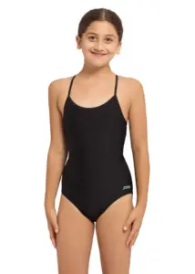 Zoggs Junior Girls Freedom Period Sprintback Swimsuit - Black