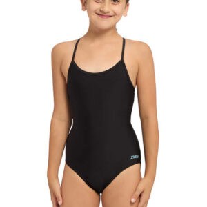 Zoggs Junior Girls Freedom Period Sprintback Swimsuit – Black