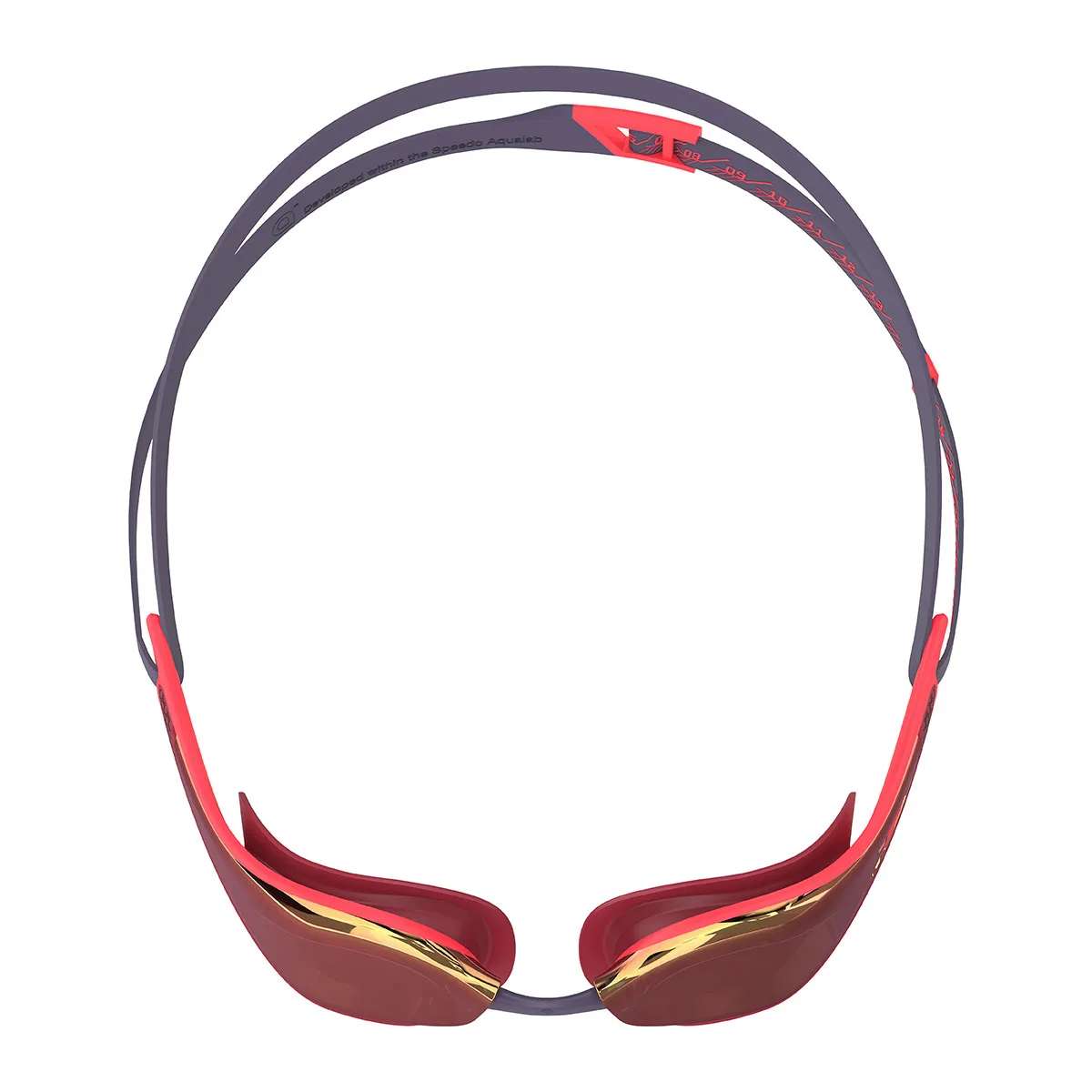 Speedo Fastskin Pure Focus Mirrored Goggles - Black / Red - Image 3